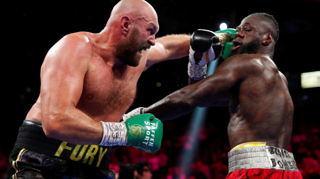 טייסון פיורי מול דאונטיי ויילדר באליפות העולם במשקל כבד (צילום: רויטרס)