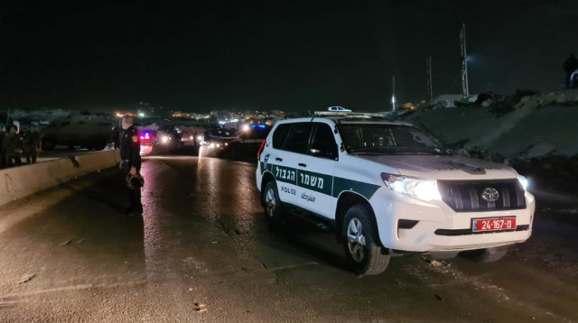 כוח מג"ב בזירת האירוע (צילום: דוברות המשטרה)