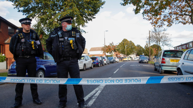 זירת הרצח של דיוויד אמס, בריטניה (צילום: Reuters/Andrew Couldridge)