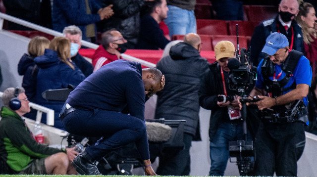 כבר ראה את קבוצתו חולפת על פני ארסנל בטבלה. ויירה (צילום: אימג'בנק  GettyImages, Sebastian Frej)