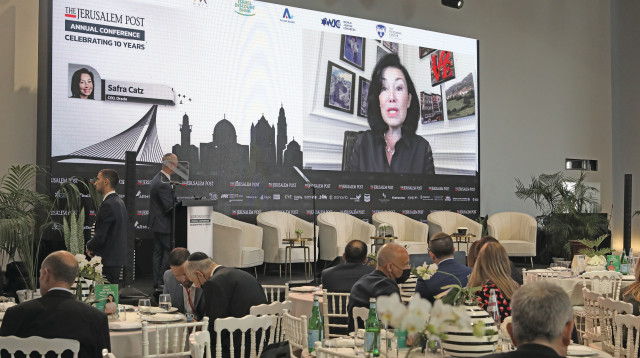 צפרא כץ בכנס הג'רוזלם פםסט (צילום: מרק ישראל סלם,אבשלום ששוני)