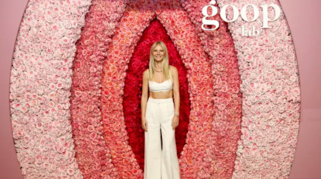 גווינת' פלאטרו בהשקת הנר שהוציאה בריח הואגינה שלה (צילום: Getty images)