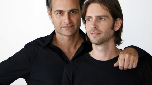 אוהבים אתכם. פיטר רוט ומאור כהן (צילום: לירון כהן)