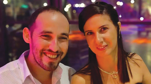 יאן ובת זוגו (צילום: דוד ישורון)