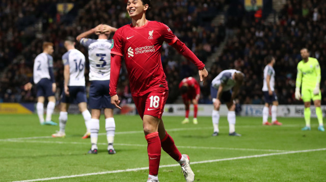 בגביע הליגה הוא שיחק וגם כבש. מינאמינו (צילום: אימג'בנק  GettyImages, Lewis Storey)