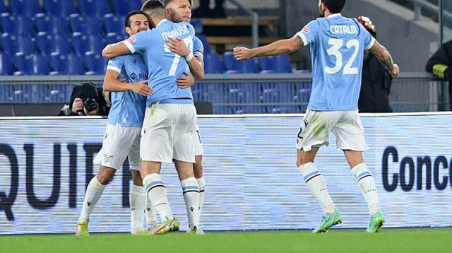 שחקני לאציו חוגגים (צילום: NurPhoto / Contributor)