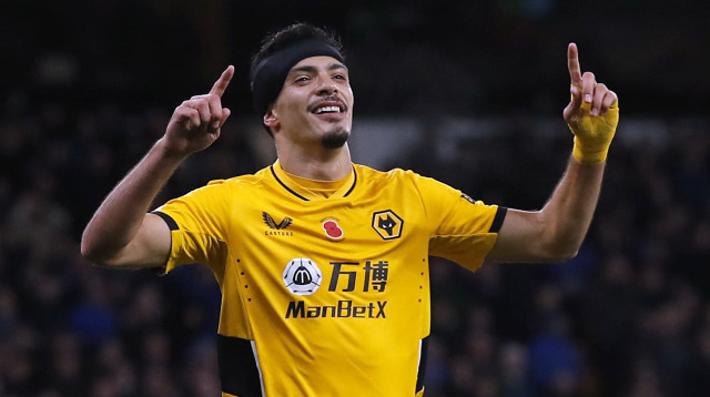 ראול חימנס שחקן וולבס חוגג שער (צילום: רויטרס)