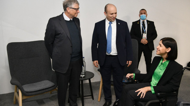 בנט, אלהרר וביל גייטס (צילום: חיים צח, לע"מ)