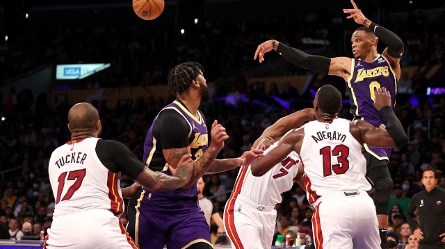 שחקן לוס אנג'לס לייקרס ראסל ווסטברוק (צילום: GettyImages)