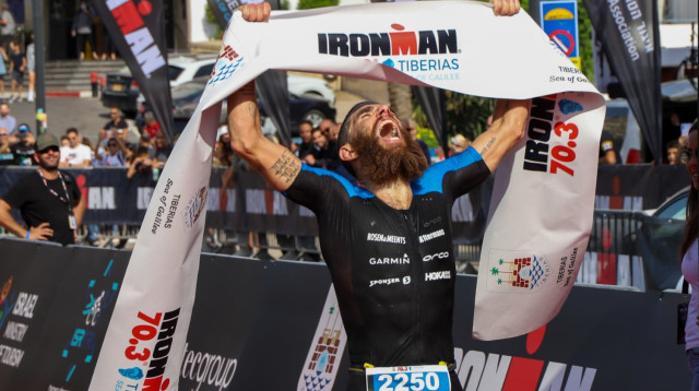 דן אלתרמן, מנצח בתחרות איירון מן בישראל (צילום: אושרי ויצמן)