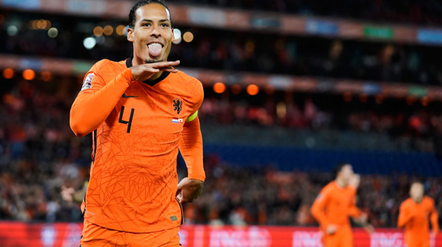 שער ראשון מתוך רבים? ואן דייק חוגג (צילום: GettyImages, ANP Sport)