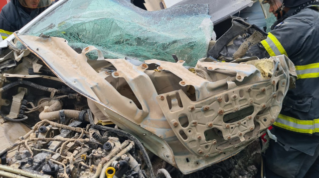 התאונה בכביש 71 (צילום: תיעוד מבצעי כבאות והצלה)