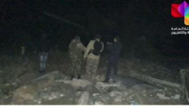 התקיפה בסוריה  (צילום: רשתות ערביות)