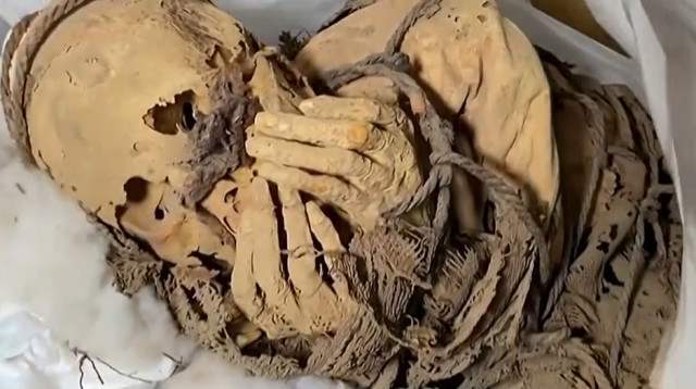 המומיה מפרו  (צילום: רויטרס)