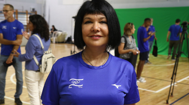 אירה ויגדורצ'יק מאמנת נבחרת ישראל בהתעמלות אמנותית (צילום: שלומי גבאי)