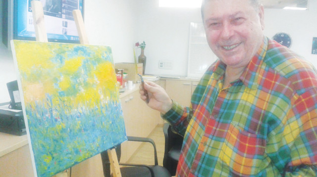 רמי צמח ז''ל- הצייר שתרם את יצירותיו לאחר מותו (קרדיט - ר) (צילום: שרון סימר)