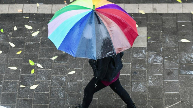 גשם בתל אביב (צילום: אבשלום ששוני)
