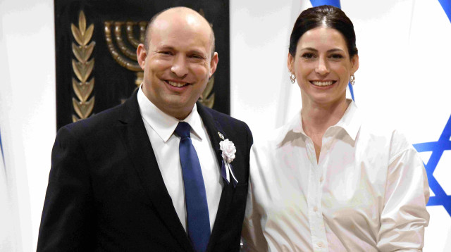 נפתלי וגילת בנט (צילום: ראובן קסטרו, וואלה!)