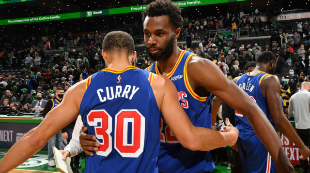 שחקני גולדן סטיט סטפן קרי אנדרו וויגינס (צילום: GettyImages)