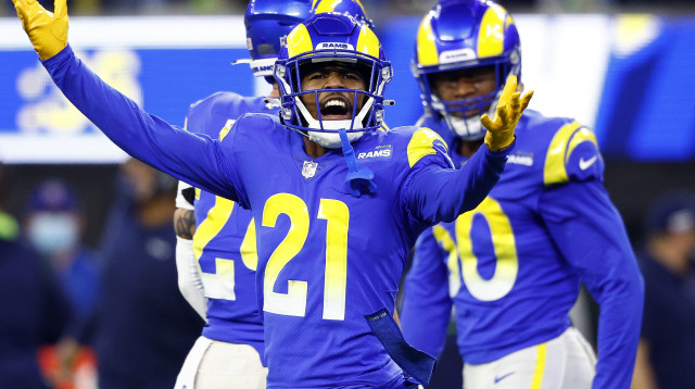 שחקני לוס אנג'לס ראמס חוגגים (צילום: GettyImages, Ronald Martinez)