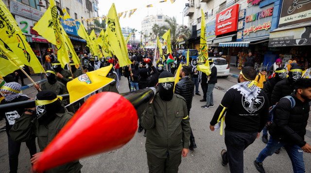 יום השנה של הפת"ח (צילום: REUTERS/Mohamad Torokman)