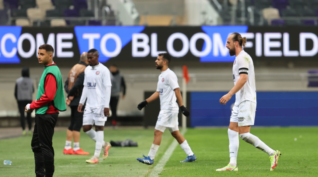 שחקני הפועל נוף הגליל מאוכזבים (צילום: לירון מולדובן)