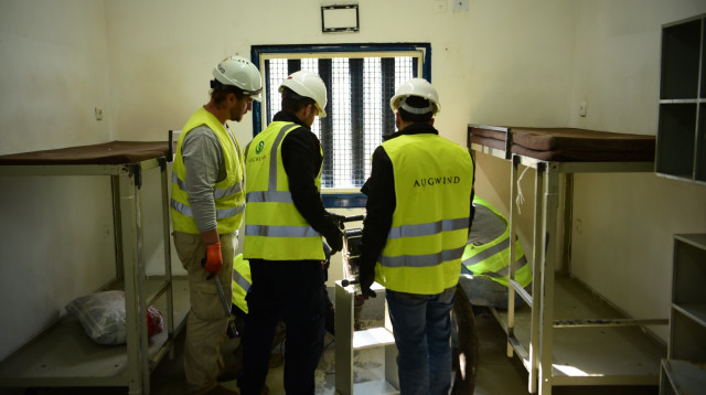 העבודות בכלא גלבוע (צילום: דוברות שב"ס)