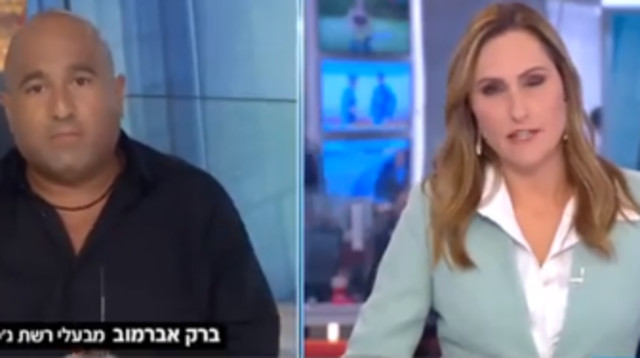 קרן מרציאנו, ברק ארברמוב (צילום: צילום מסך: קשת 12)