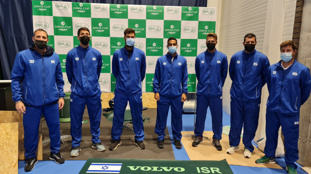 נבחרת הדייויס של ישראל (צילום: אתר רשמי, לידור גולדברג, איגוד הטניס)
