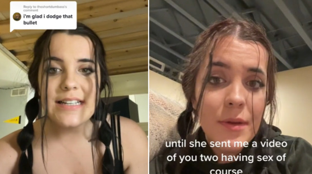 גילתה שבן זוגה בוגד בו - עם אחותו החורגת (צילום: צילום מסך טיקטוק)