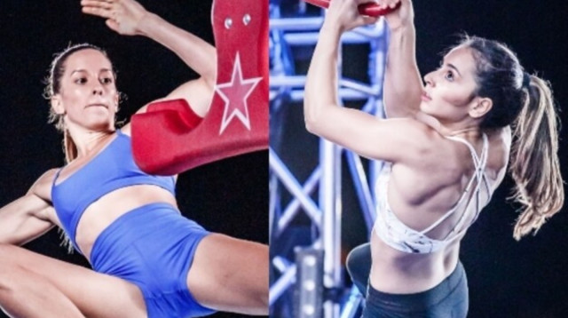 מקצה הנשים בנינג'ה ישראל (צילום: עודד קרני)