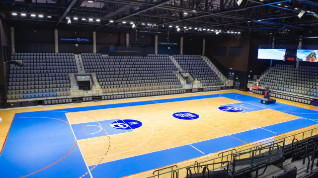 היכל הכדורסל "אנרבוקס" בעיר חדרה (צילום: אתר רשמי, באדיבות מנהלת ליגת העל בכדורסל)