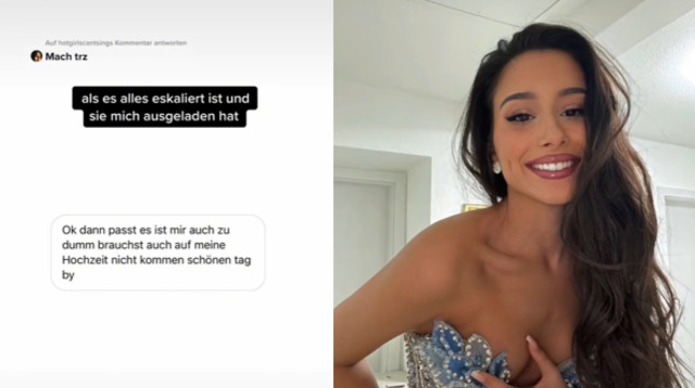 השושבינה לא הוזמנה לחתונה כי נראתה טוב מדי בשמלה (צילום: צילום מסך טיקטוק)