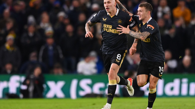 קיירן טריפייר חוגג עם ג'ונג'ו שלבי (צילום: Stu Forster/Getty Images)