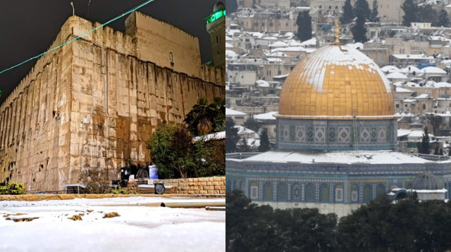 הר הבית ומערת המכפלה (צילום: ארנון סגל,אלימלך קרזן)