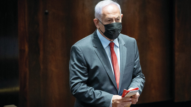 בנימין נתניהו בבית המשפט (צילום: יונתן זינדל פלאש 90)