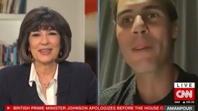 כריסטיאן אמנפור, רפאל נדאל, ריאיון ב-CNN (צילום: צילום מסך, מתוך CNN)
