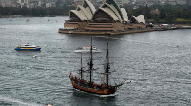 הספינה של קפטן הוק אל מול חופי אוסטרליה (צילום: Getty images)