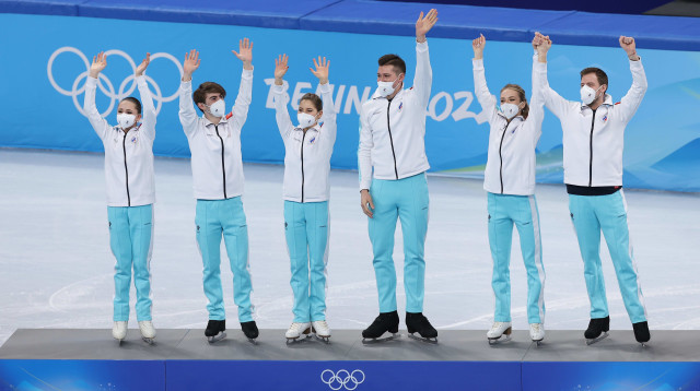 הנבחרת הרוסית בהחלקה אומנותית (צילום: GettyImages, Matthew Stockman)