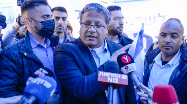 איתמר בן גביר פתח את לשכתו בשכונת שייח' ג'ראח בירושלים (צילום: שלו שלום/TPS)