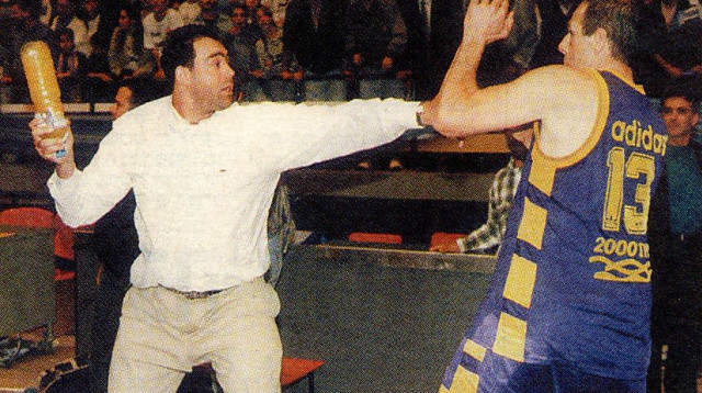 דב הרמן מול מייק קרטר ב-1995 (צילום: מעריב, עדי אבישי)