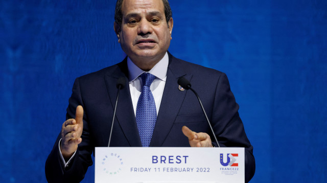 נשיא מצרים א סיסי (צילום: Ludovic Marin/Pool via REUTERS)