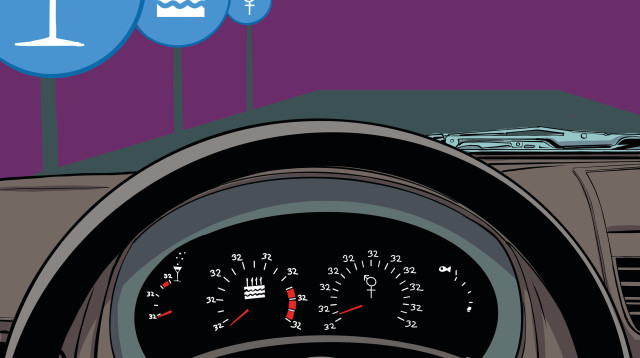 לוח מכוונים ברכב (צילום: איור: אורי פינק)