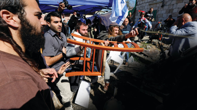 עימותים בשכונת שייח ג'ראח (צילום: רויטרס)