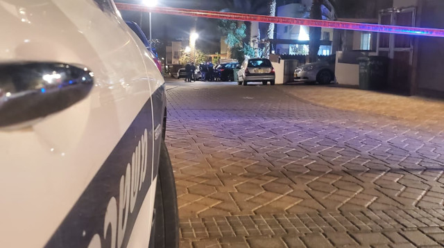 זירת רצח (צילום: דוברות המשטרה)