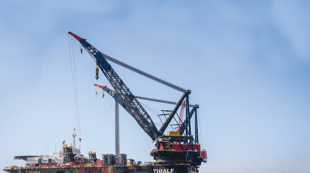 אסדת הגז "לוויתן" (צילום: מרק ישראל סלם)