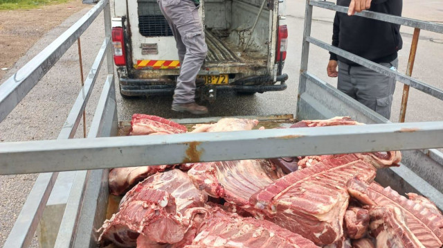 הבשר המקולקל שנתפס בפרדיס (צילום: דוברות המשטרה)