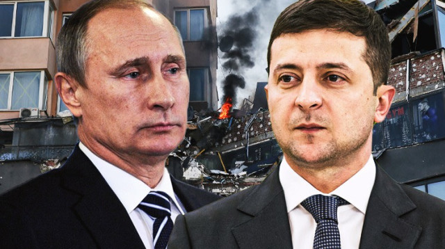 ולדימיר זלנסקי, ולדימיר פוטין (צילום: רויטרס)