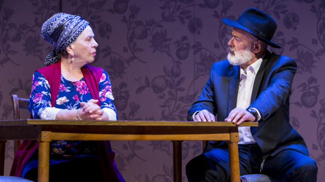 יונתן צ'רצי ותיקי דיין ב"תפוחים מן המדבר" (צילום: באדיבות תיאטרון בית ליסין)