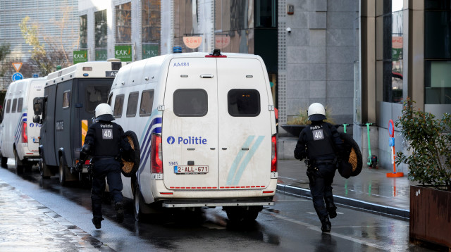 משטרת בלגיה (צילום: REUTERS/Yves Herman)